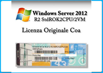 माइक्रोसॉफ्ट विंडोज सर्वर 2012 R2 मानक x 64-बिट OEM 2 सीपीयू 2 वीएम / 5 कैलोरी sever2012 डेटासेंटर
