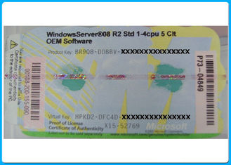 विंडो सर्वर 2008 R2 मानक 64 बिट 5 सीएएल एमएस विन (1 - 4 सीपीयू + 5 उपयोगकर्ता सीएएल लाइसेंस)