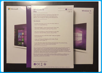 विंडोज 10 खुदरा बॉक्स, पूर्ण संस्करण विन 10 प्रो 32 बिट 64 बिट सीओए स्टीकर + यूएसबी फ्लैश