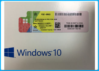 माइक्रोसॉफ्ट विंडोज 10 प्रो सीओएए लाइसेंस स्टीकर OEM कुंजी 100% ऑनलाइन सक्रिय