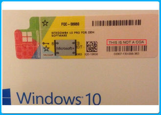 विंडोज 10 प्रो 32 बिट / 64 बिट उत्पाद कुंजी कोड सिल्वर स्क्रैच ऑफ लेबल के साथ माइक्रोसॉफ्ट विंडोज 10 प्रो सॉफ्टवेयर