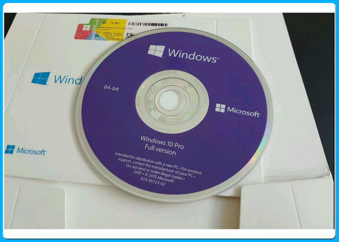 जीनियुइन उत्पाद कुंजी के साथ माइक्रोसॉफ्ट विंडोज़ 10 प्रोफेशनल 64 बिट डीवीडी / वाईन 10 प्रो ओईएम पैक
